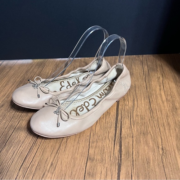 Sam Edelman Shoes - Sam Edelman Felicia Leather Ballet Flats Women’s Size 8.5 Nude/Tan Slip On